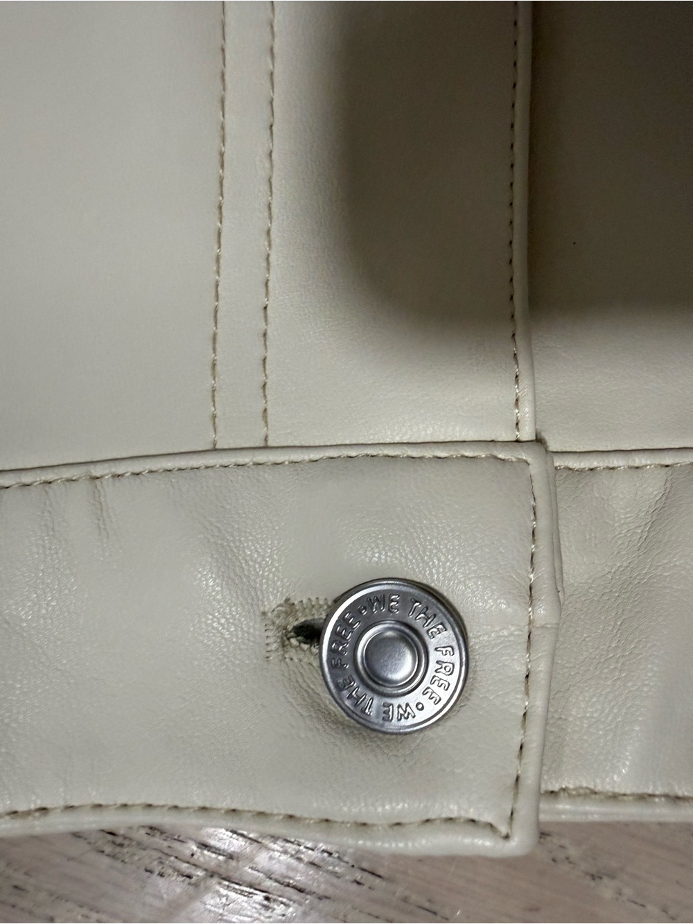 Cream Button-Front Women’s Skort - Picture 6 of 7